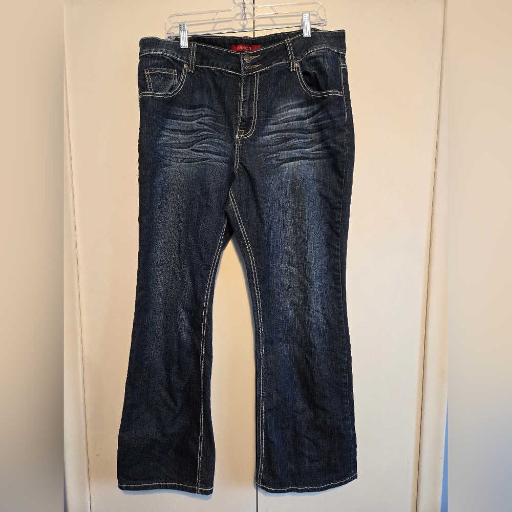 VIGOLD Boot Cut Dark Blue Jeans‎